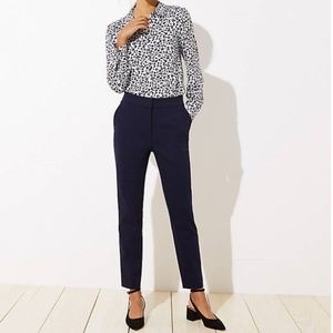 LOFT PETITE HIGH WAIST SKINNY ANKLE PANTS